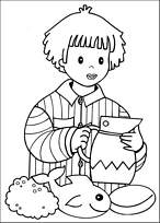 coloriage nicolas at sa toilette